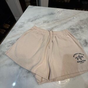 Sporty & Rich Beige Athletic Shorts